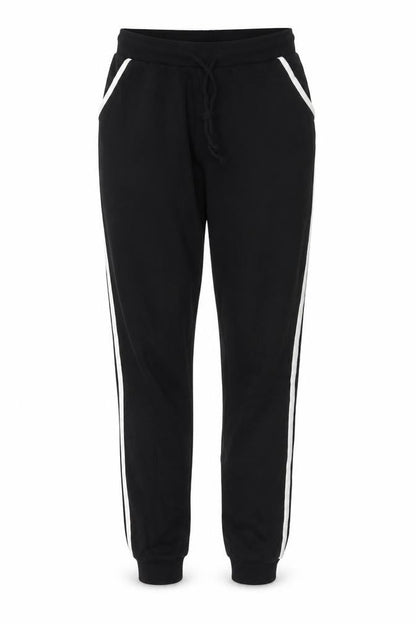 Front view of ASOS Women’s Black Jogger Trousers, size UK 8, Casual Elastic Waist