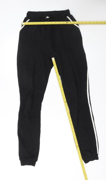 Womens UK Size 8 ASOS Regular Fit Jogger Black Trousers