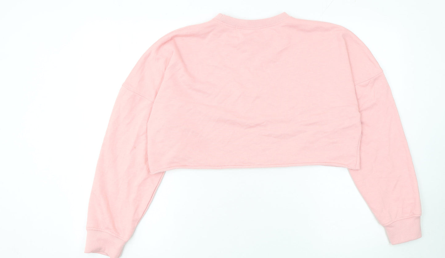 Womens UK Size 12 Missguided Pink Pullover Sweatshirt