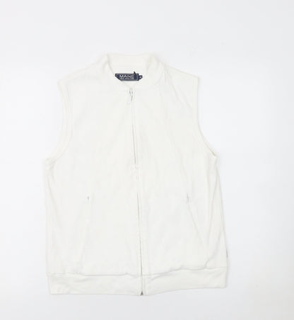 Womens UK Size 12 Maine New England Ivory Vest Sweatshirt