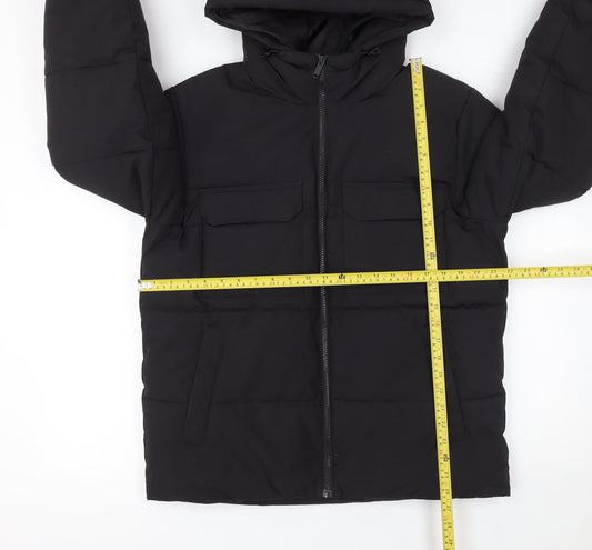 Mens UK Size M ONLY & SONS Black Puffer Jacket