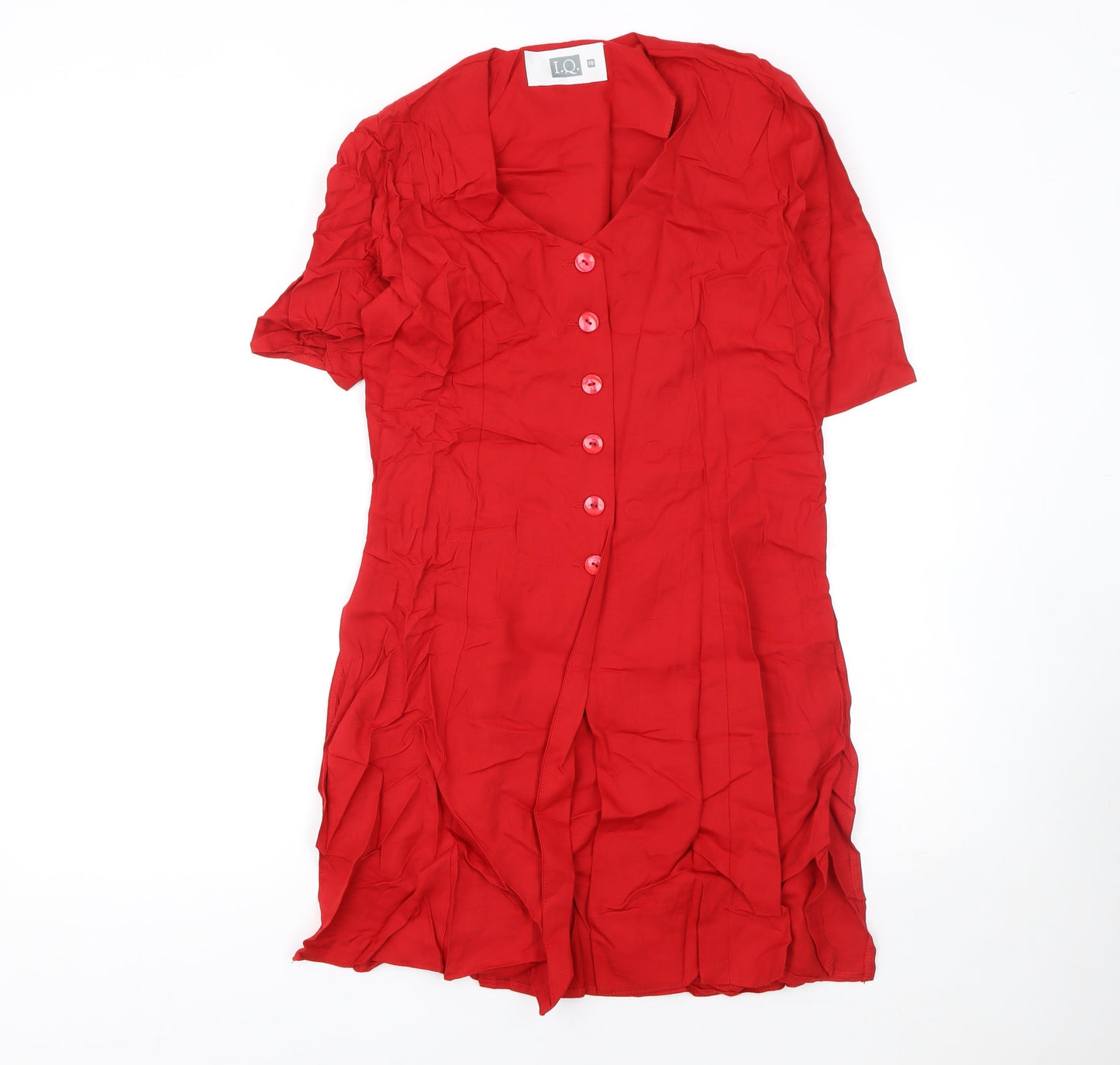 Womens UK Size 10 I.Q. Regular Red Suit Top