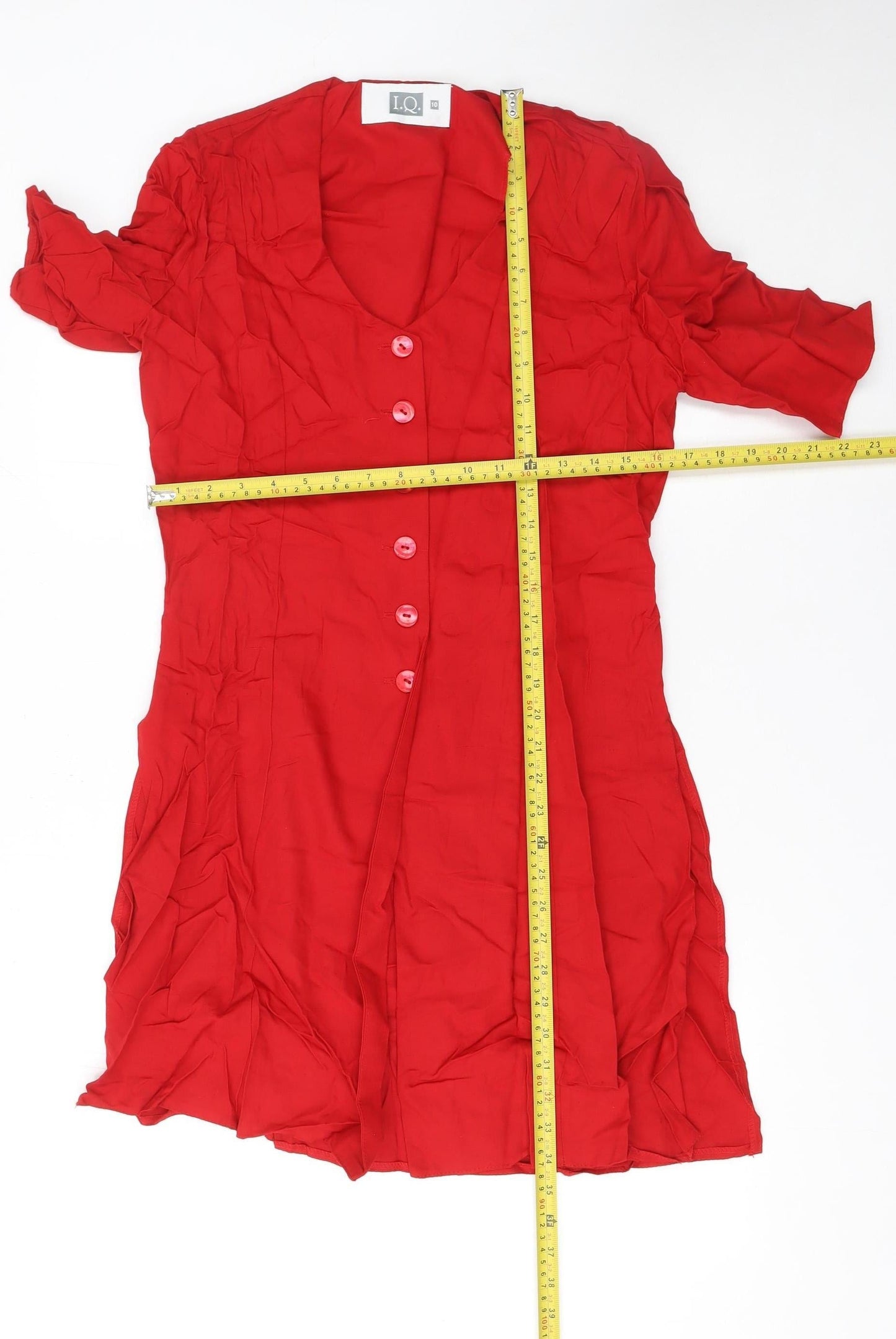 Womens UK Size 10 I.Q. Regular Red Suit Top