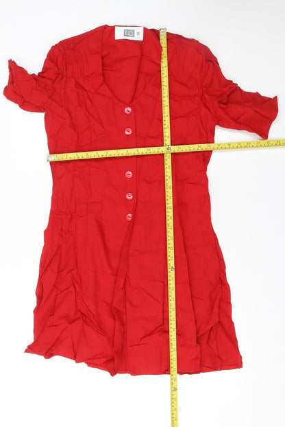 Womens UK Size 10 I.Q. Regular Red Suit Top