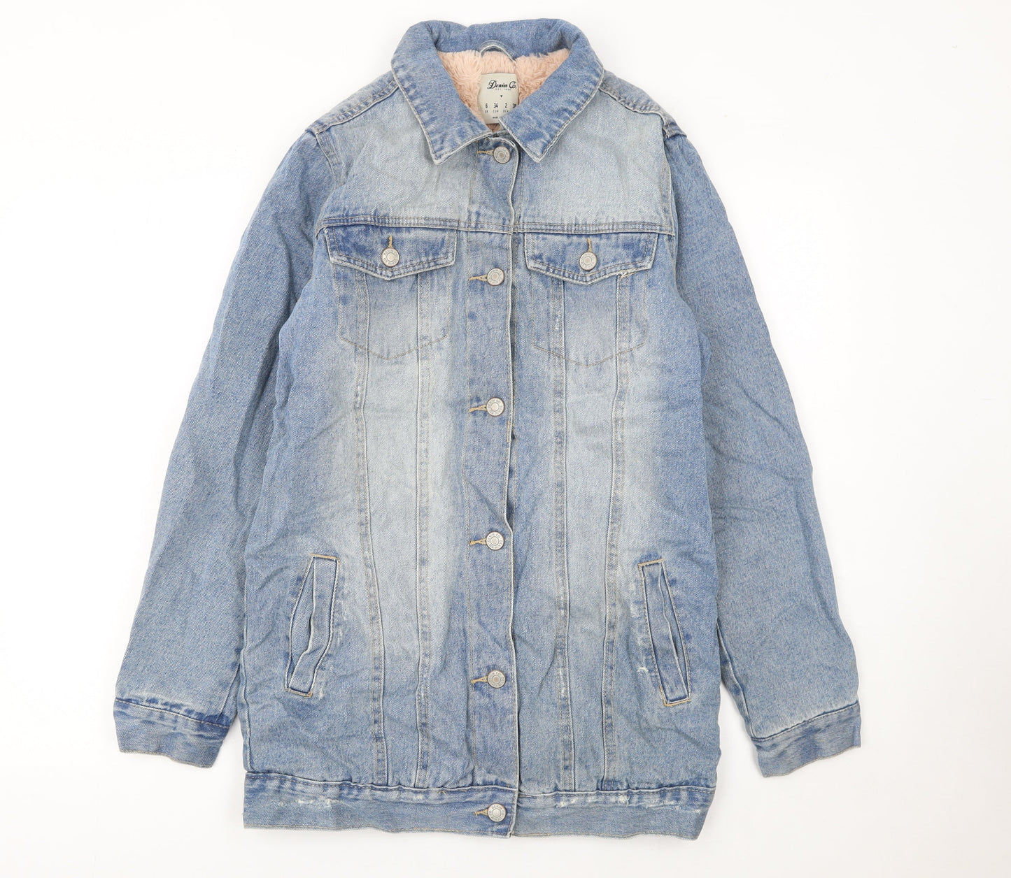 Womens UK Size 6 Denim Co. Blue Basic Jacket