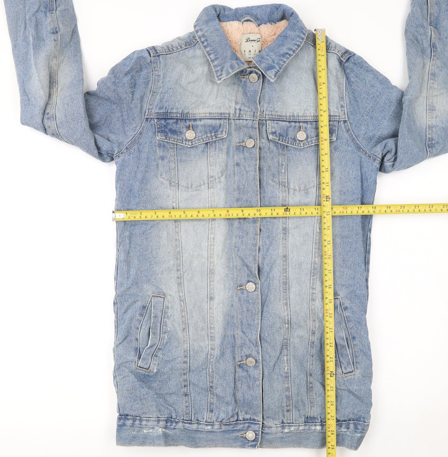 Womens UK Size 6 Denim Co. Blue Basic Jacket