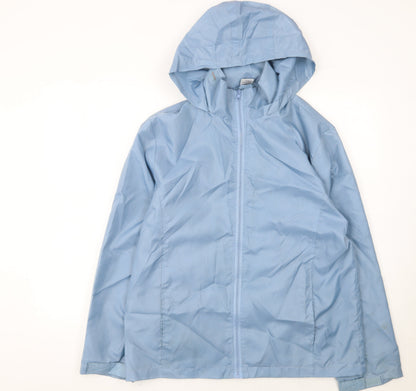 Womens UK Size 10 Neuville Blue Rain Coat