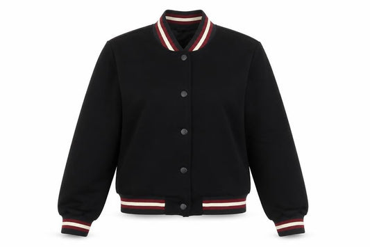 Womens UK Size 12 Unika Paris Black Varsity Jacket