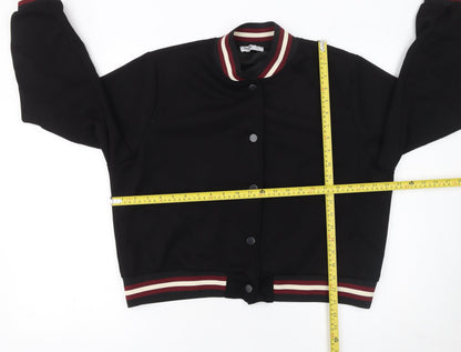 Womens UK Size 12 Unika Paris Black Varsity Jacket