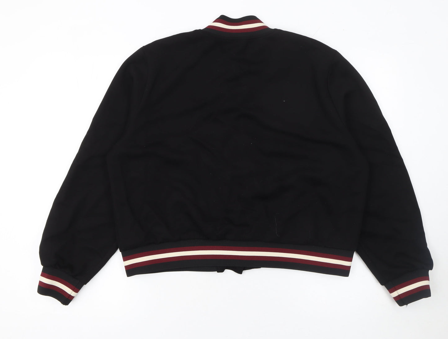Womens UK Size 12 Unika Paris Black Varsity Jacket