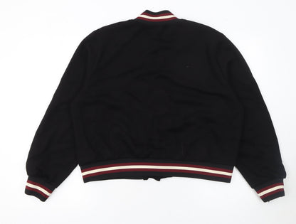 Womens UK Size 12 Unika Paris Black Varsity Jacket