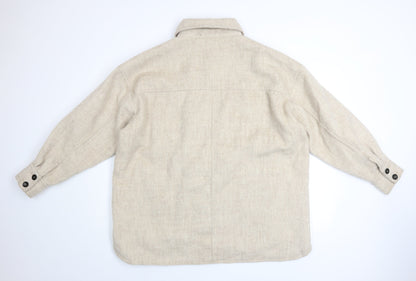 Mens UK Size L H&M Beige Basic Jacket