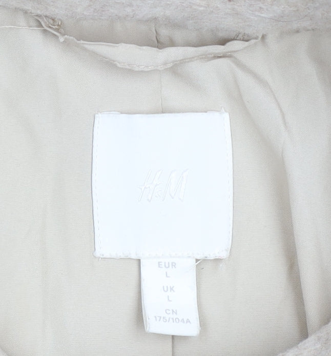 Mens UK Size L H&M Beige Basic Jacket