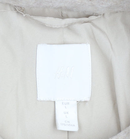 Mens UK Size L H&M Beige Basic Jacket