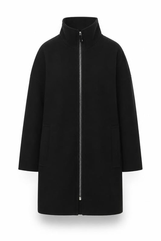 Womens UK Size S Jacqueline de Yong Black Overcoat
