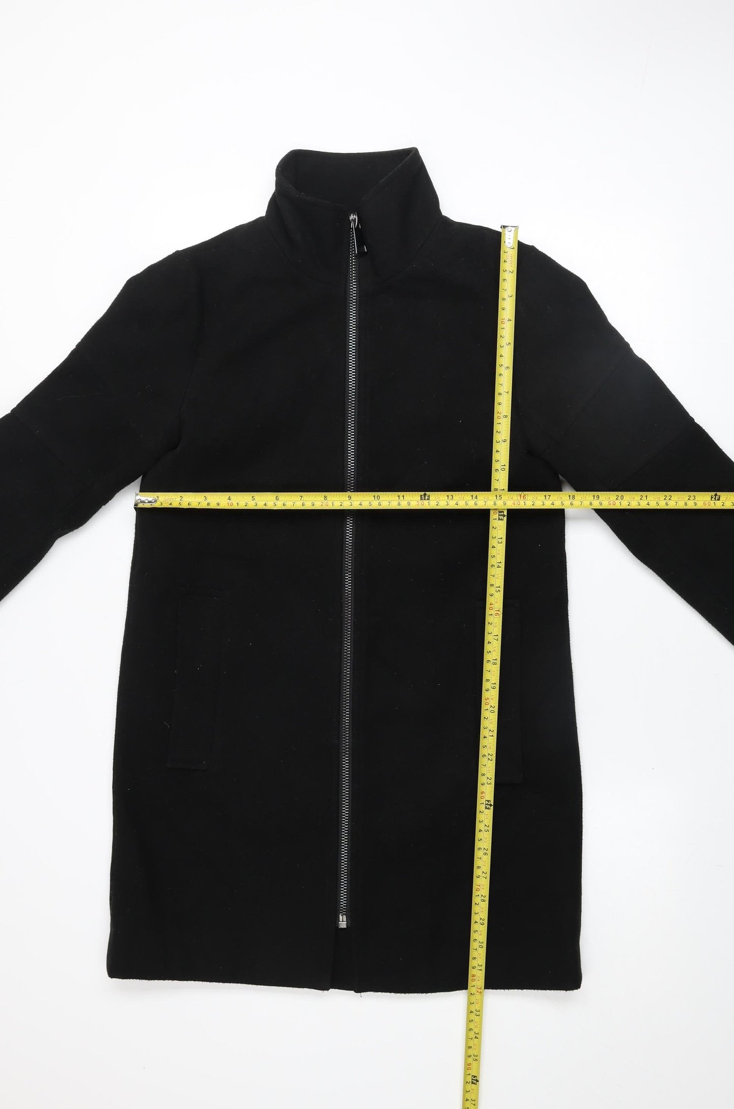 Womens UK Size S Jacqueline de Yong Black Overcoat