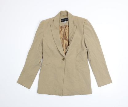 Womens UK Size 10 Principles Petites Beige Blazer