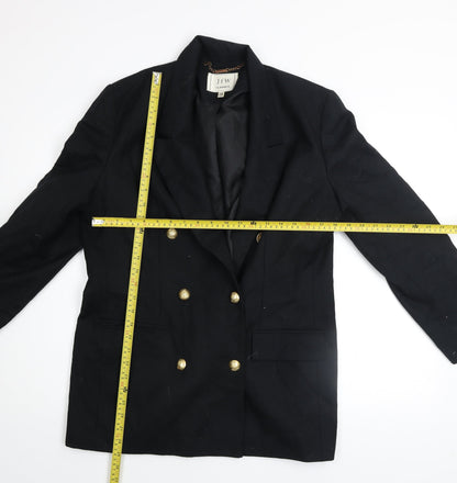 JFW Classics Womens Black Wool Blazer Size 14 Double Breasted Smart Jacket