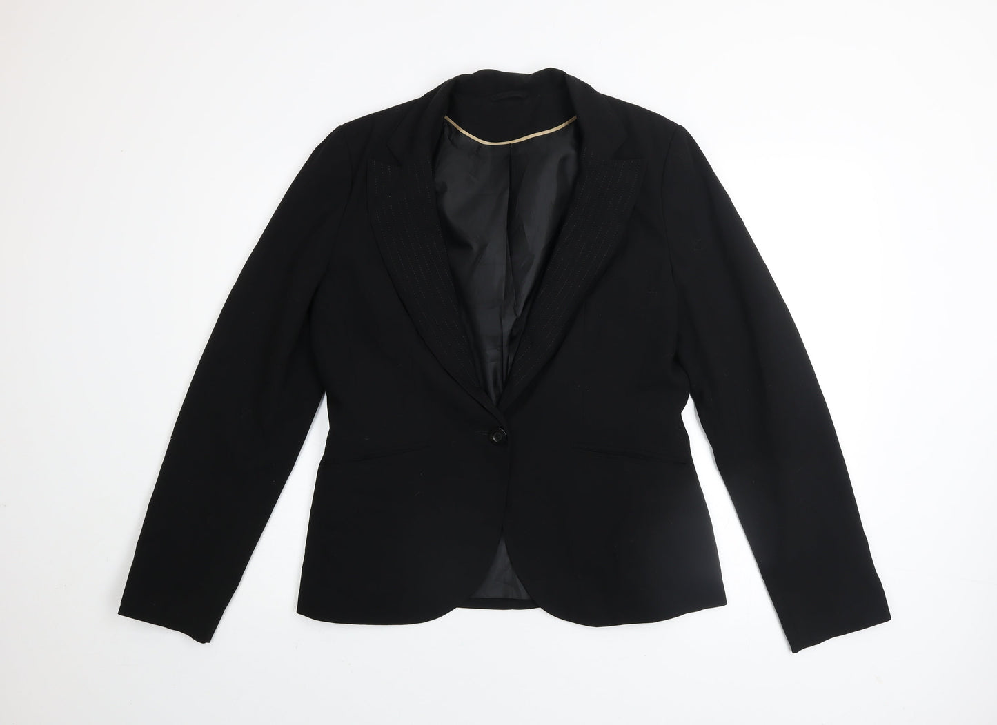 Womens UK Size 14 Dorothy Perkins Regular Black Blazer