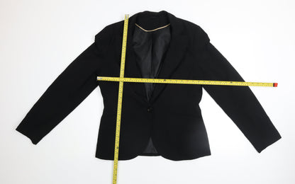 Womens UK Size 14 Dorothy Perkins Regular Black Blazer