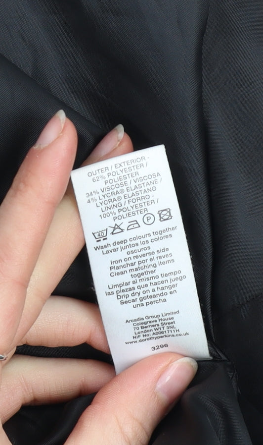 Womens UK Size 14 Dorothy Perkins Regular Black Blazer