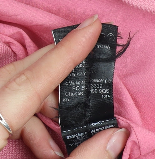 Womens UK Size 10 Marks and Spencer Pink Overcoat