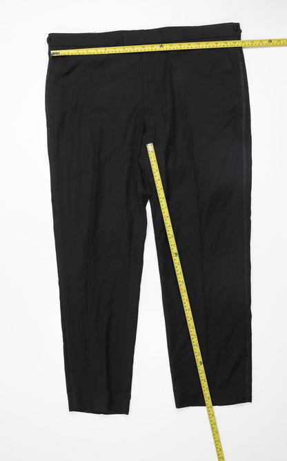 Marks and Spencer Men's Black Regular Fit Dress Pants Size 42R