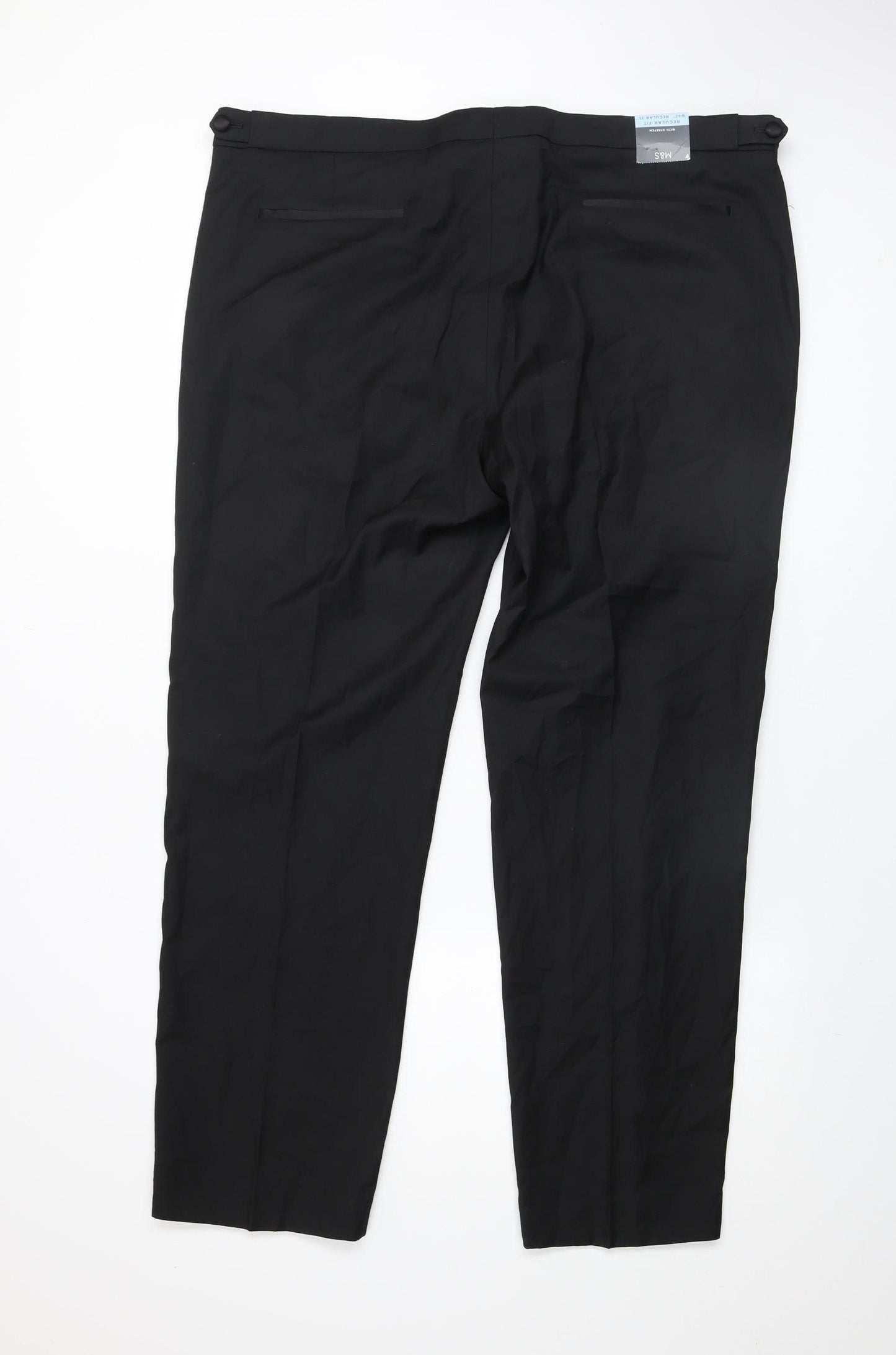 Marks and Spencer Men's Black Regular Fit Dress Pants Size 42R