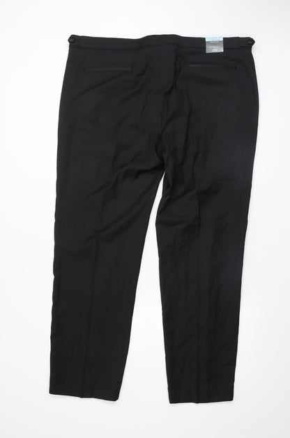 Marks and Spencer Men's Black Regular Fit Dress Pants Size 42R