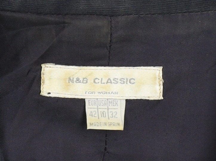 Womens UK Size 14 N&B Classic Blue Basic Jacket