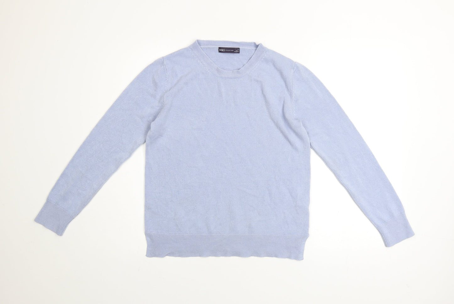 Womens UK Size 12 Marks and Spencer Blue Pullover Jumper