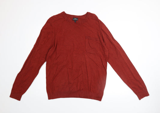 Mens UK Size L NEXT Red Pullover Jumper