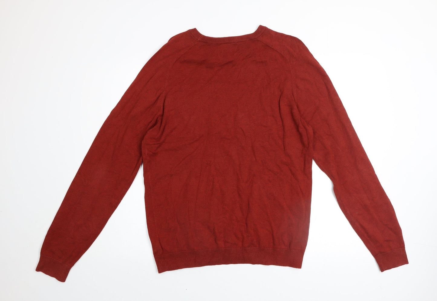 Mens UK Size L NEXT Red Pullover Jumper