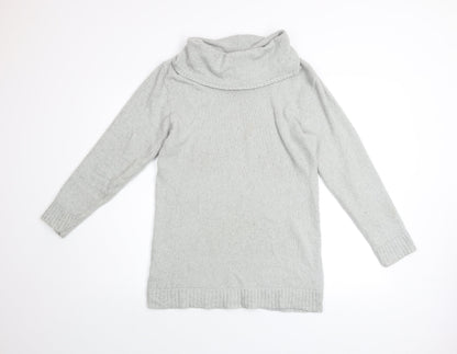 Lakeland Men Grey M Roll Neck Acrylic Knit Jumper Long Sleeve