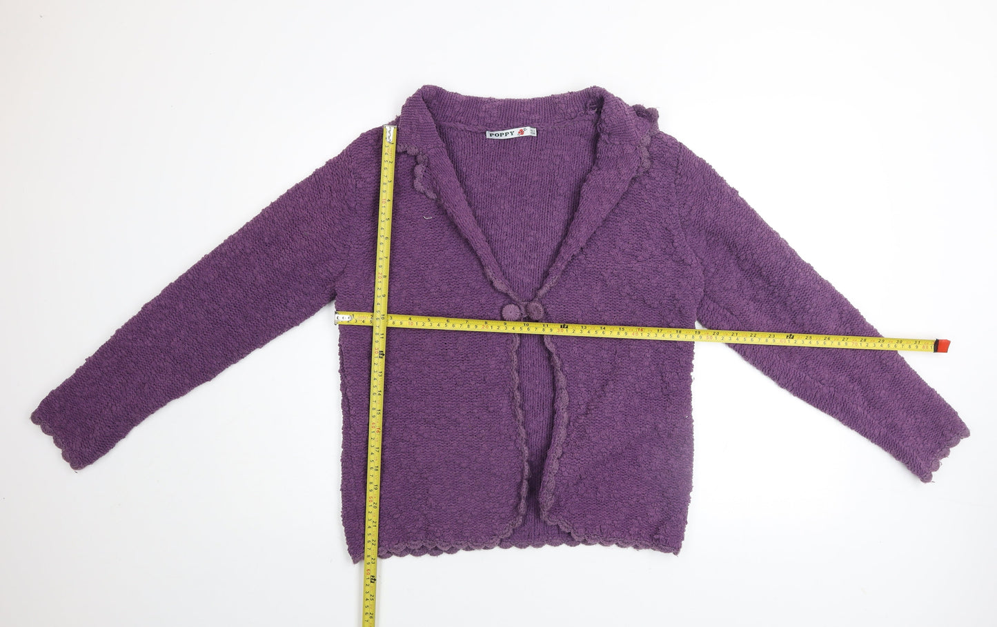 Womens UK Size 12 Poppy Purple Cardigan Jumper