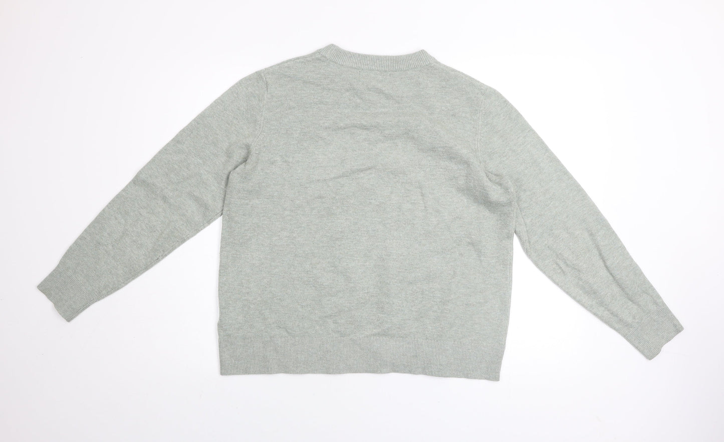 Marks and Spencer Men's Grey M Crew Neck Pullover Jumper