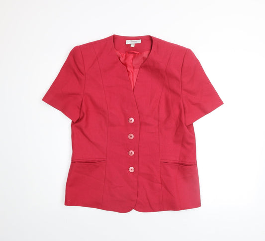 Classics First Avenue Womens Red Short Sleeve Blazer UK 12