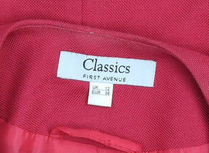 Classics First Avenue Womens Red Short Sleeve Blazer UK 12