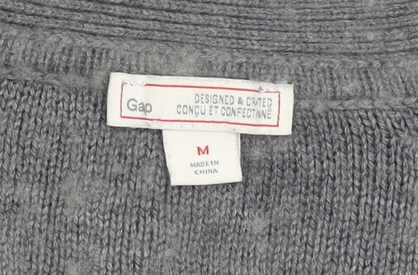 Womens UK Size M Gap Grey Cardigan Jumper