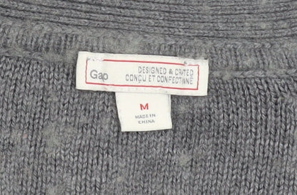 Womens UK Size M Gap Grey Cardigan Jumper