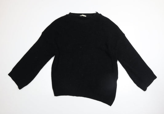 Womens UK Size M-L Pull & Bear Black Pullover Jumper
