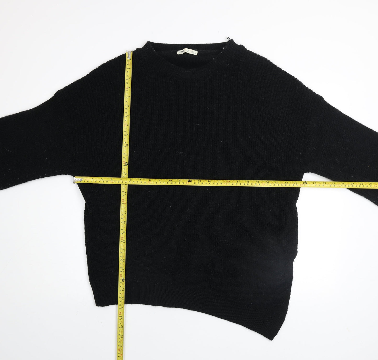 Womens UK Size M-L Pull & Bear Black Pullover Jumper