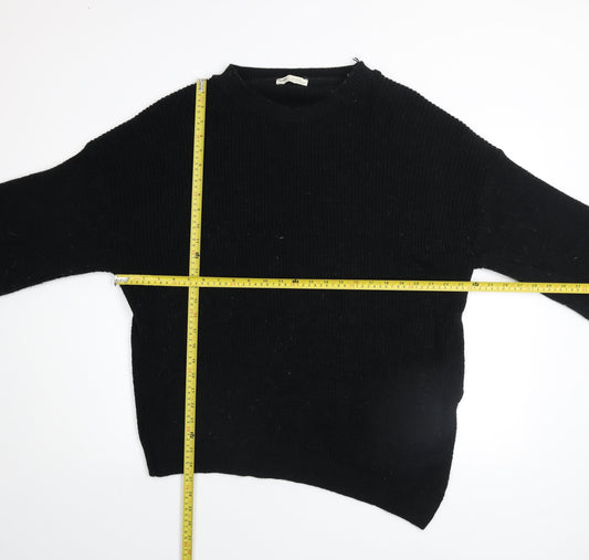 Womens UK Size M-L Pull & Bear Black Pullover Jumper