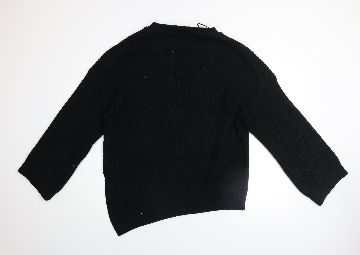 Womens UK Size M-L Pull & Bear Black Pullover Jumper
