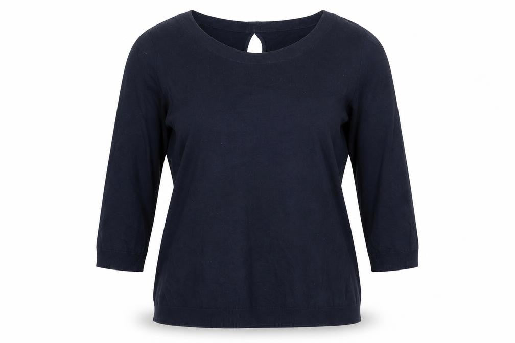 Womens UK Size S Mango Blue Basic Blouse