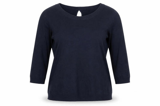 Womens UK Size S Mango Blue Basic Blouse