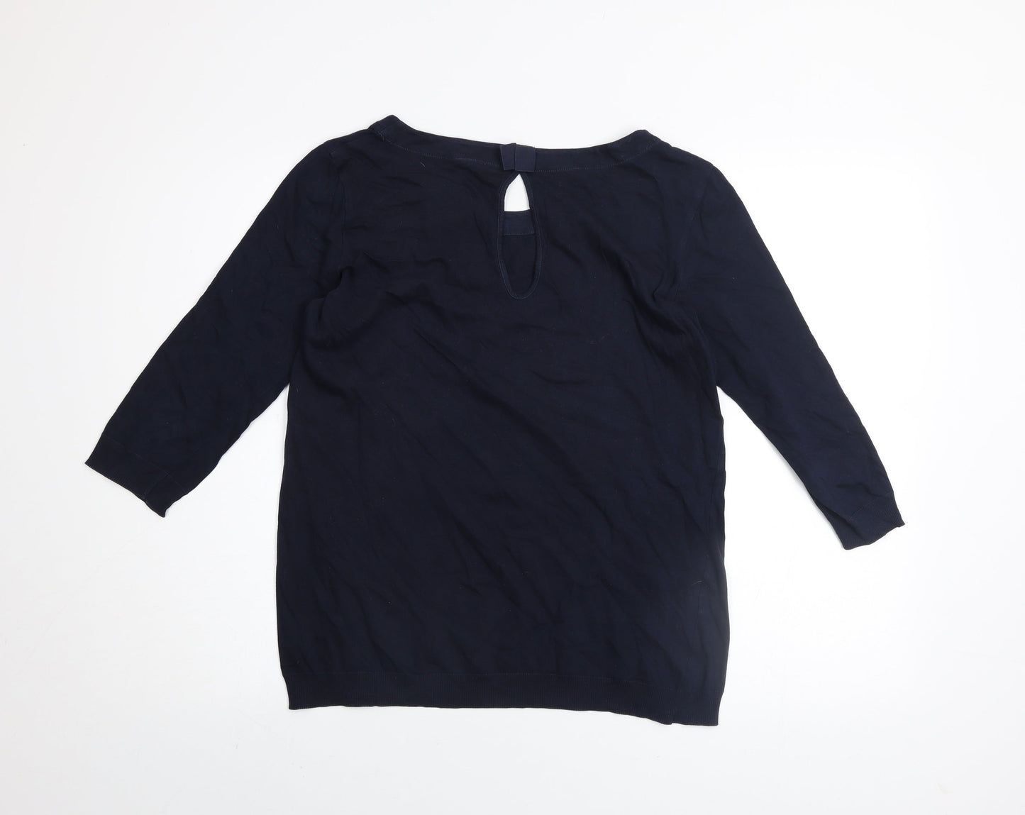 Womens UK Size S Mango Blue Basic Blouse