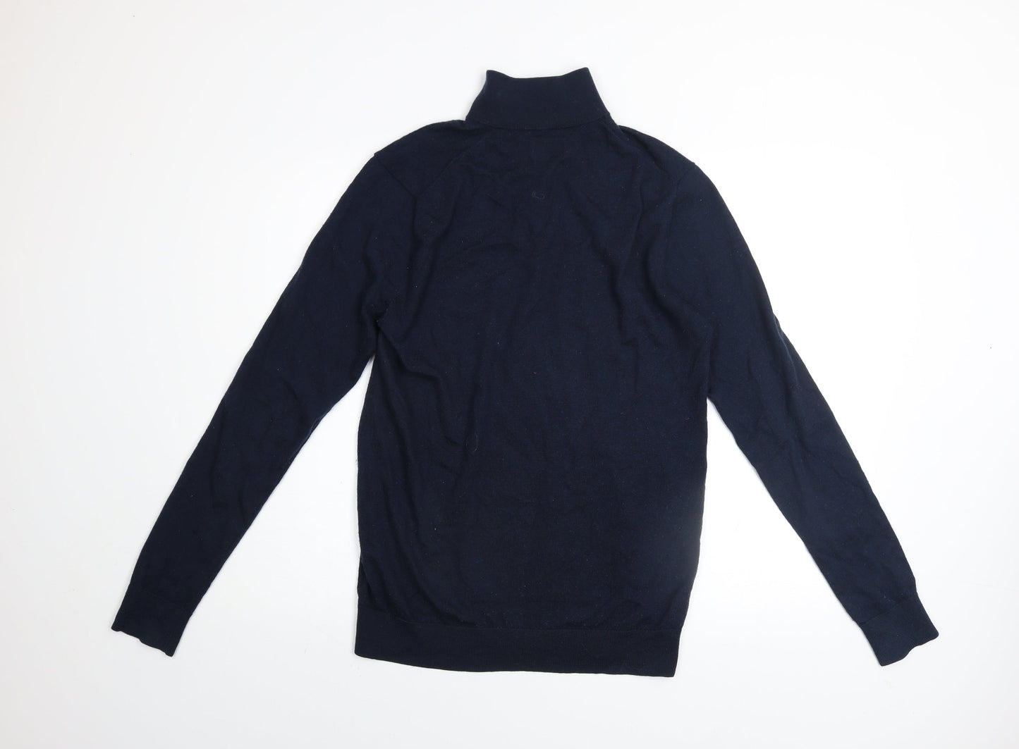 Howick Men’s Blue Merino Wool Half Zip Jumper M