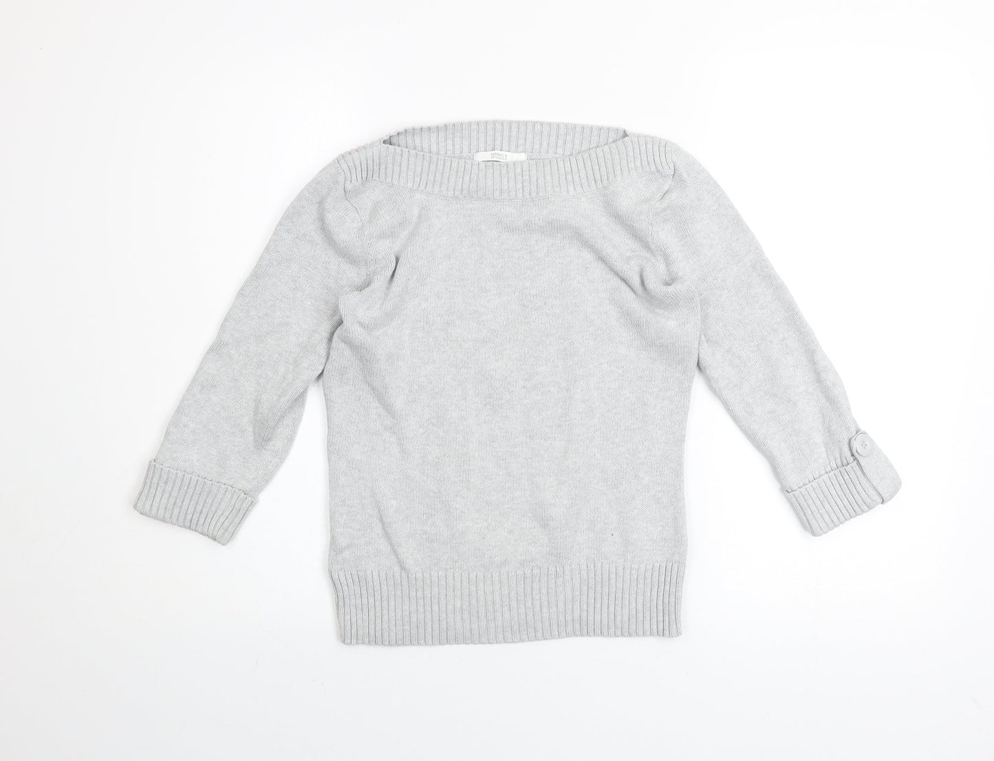 Womens UK Size 8 Marks and Spencer Grey Pullover Jumper