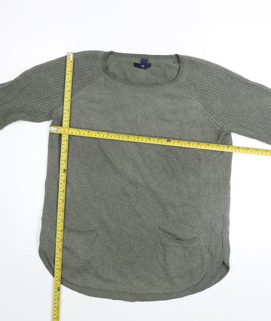 Womens UK Size M Gap Green Pullover Jumper